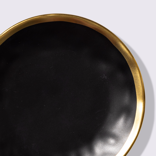 PLATO PARA ENSALADA 8" AURORA COLOR NEGRO 6 PIEZAS BABEL