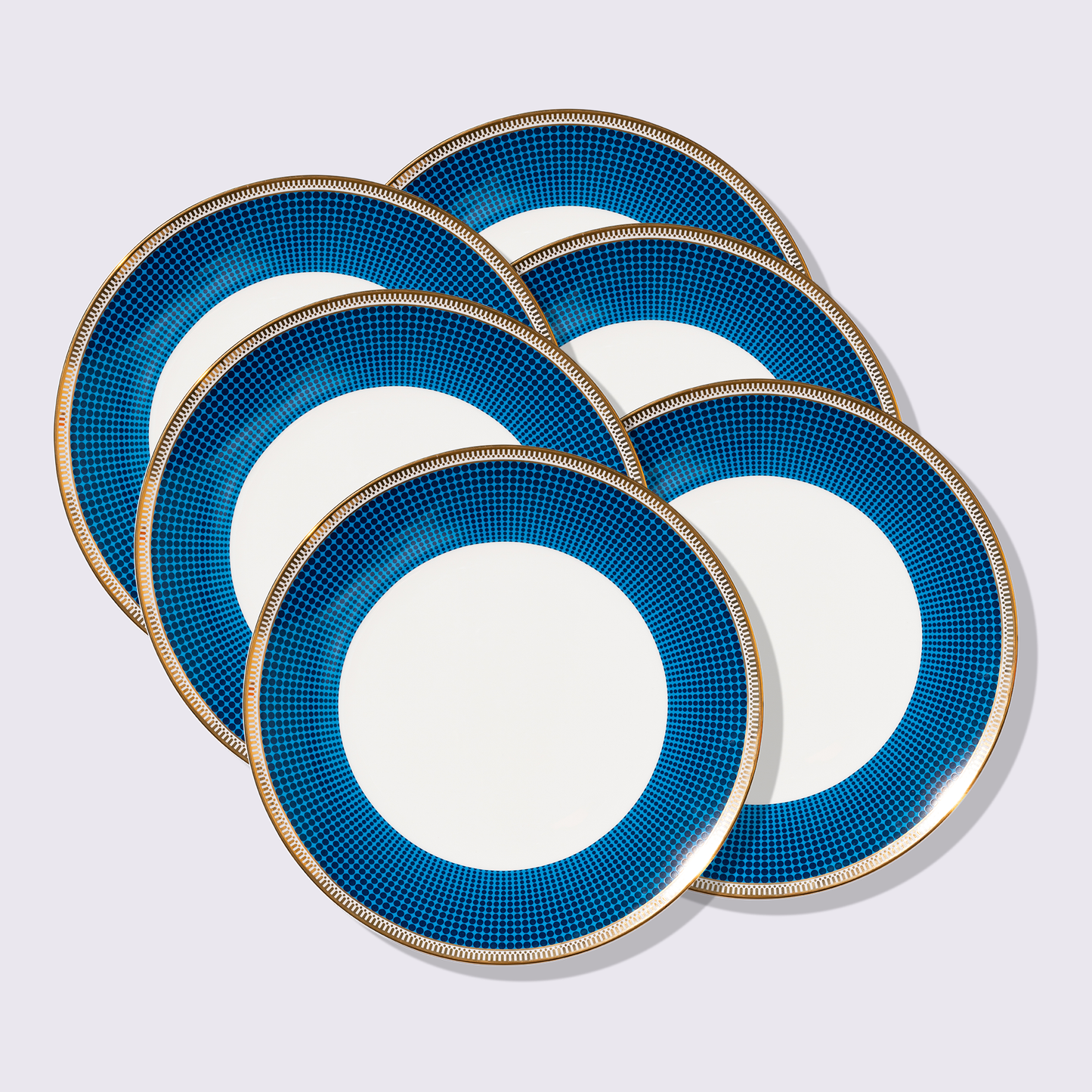 PLATO TRINCHE 12" AZUR COLOR AZUL 6 PIEZAS BABEL