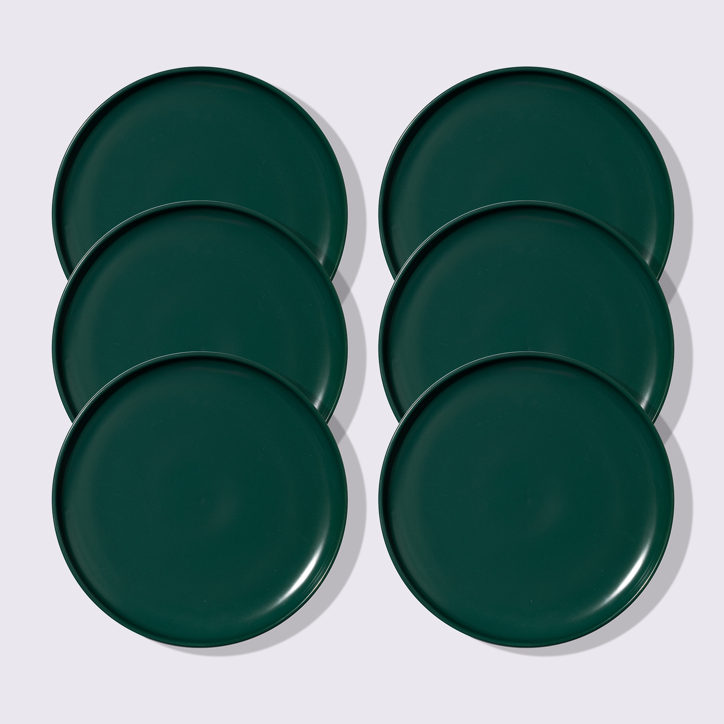 PLATO 10" BASE GREEN COLOR VERDE 6 PIEZAS BABEL