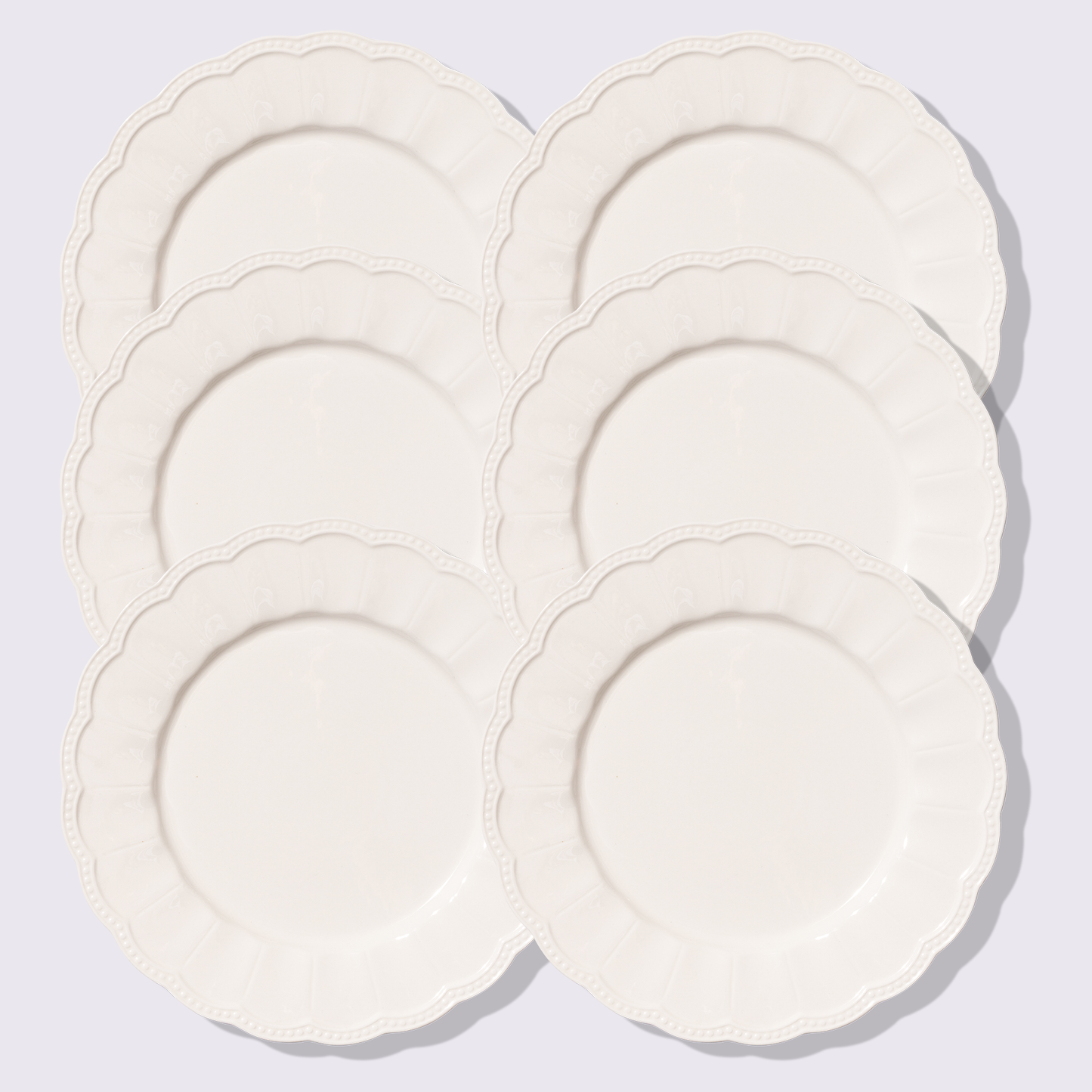 PLATO TRINCHE 13" BRISA COLOR BLANCO 6 PIEZAS BABEL