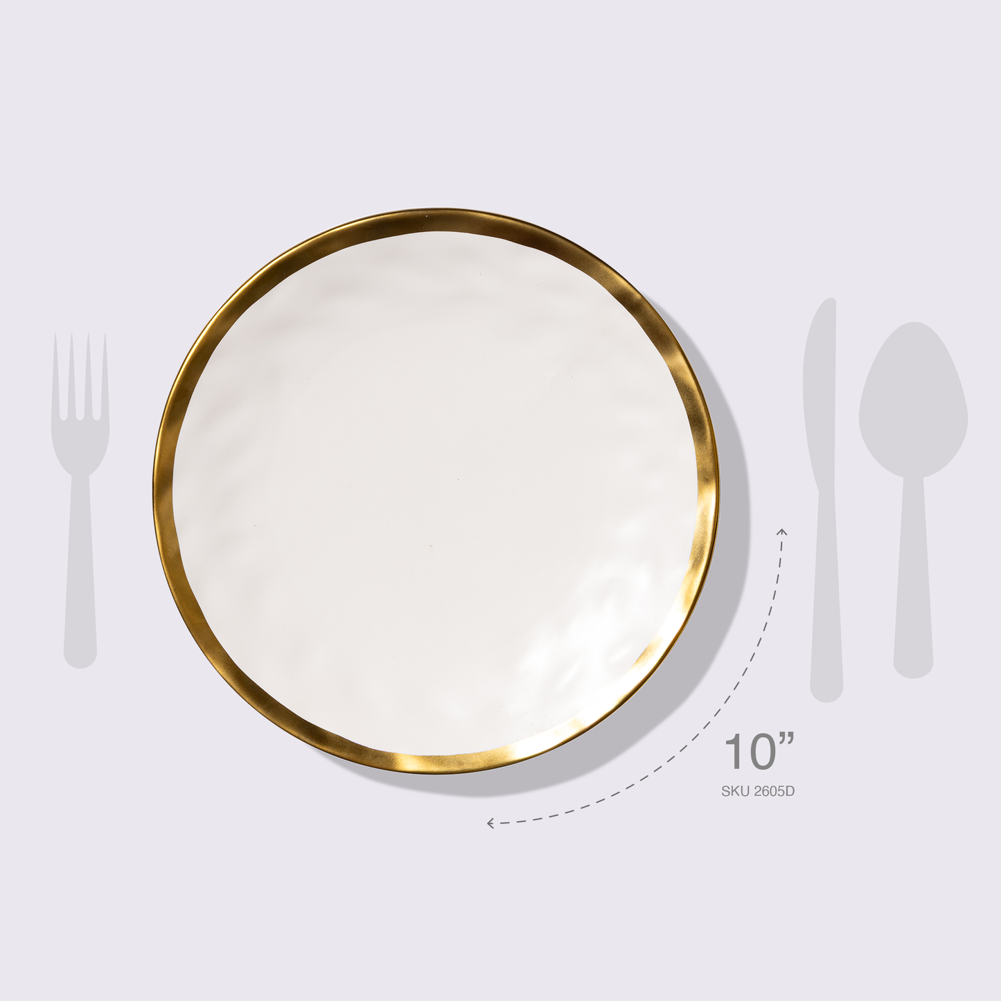 PLATO 10" AURORA COLOR BLANCO 6 PIEZAS BABEL