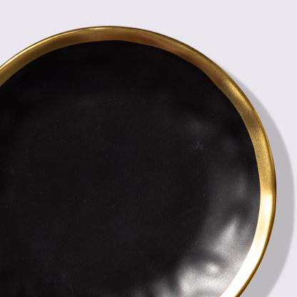 PLATO PARA ENSALADA 8" AURORA COLOR NEGRO 6 PIEZAS BABEL