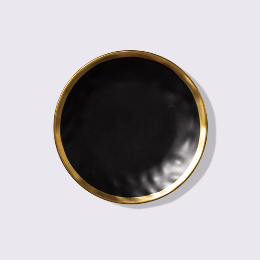 PLATO PARA ENSALADA 8" AURORA COLOR NEGRO 6 PIEZAS BABEL