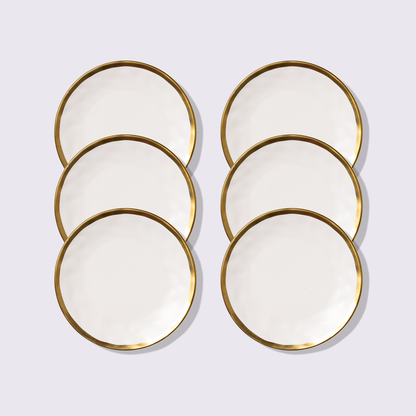 PLATO PARA ENSALADA 8" AURORA COLOR BLANCO 6 PIEZAS BABEL