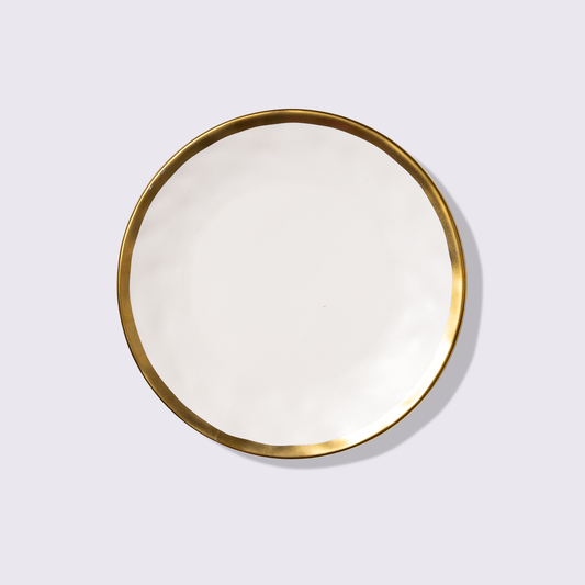 PLATO PARA ENSALADA 8" AURORA COLOR BLANCO 6 PIEZAS BABEL