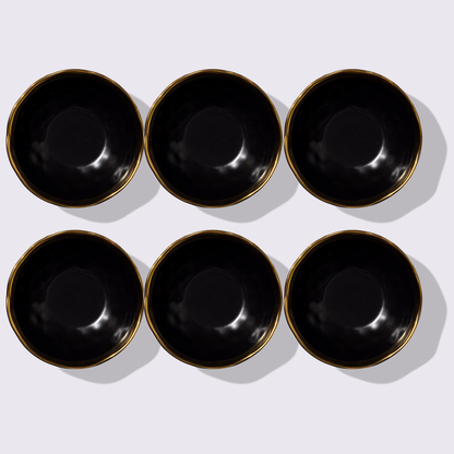 PLATO PARA SOPA 6" AURORA COLOR NEGRO 6 PIEZAS BABEL