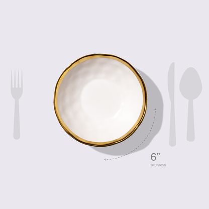 PLATO PARA SOPA 6" AURORA COLOR BLANCO 6 PIEZAS BABEL