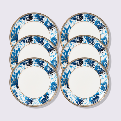 PLATO 10.5" AZUR COLOR AZUL 6 PIEZAS BABEL