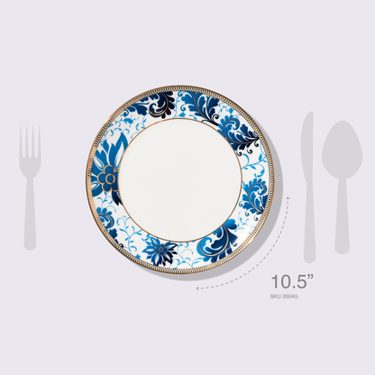 PLATO 10.5" AZUR COLOR AZUL 6 PIEZAS BABEL