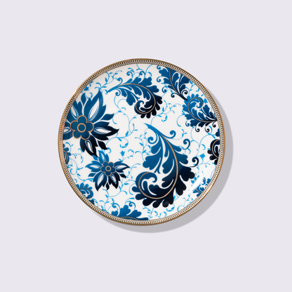 PLATO PARA ENSALADA 8" AZUR COLOR AZUL 6 PIEZAS BABEL