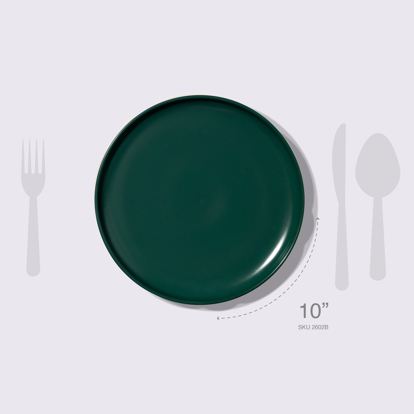 PLATO 10" BASE GREEN COLOR VERDE 6 PIEZAS  BABEL