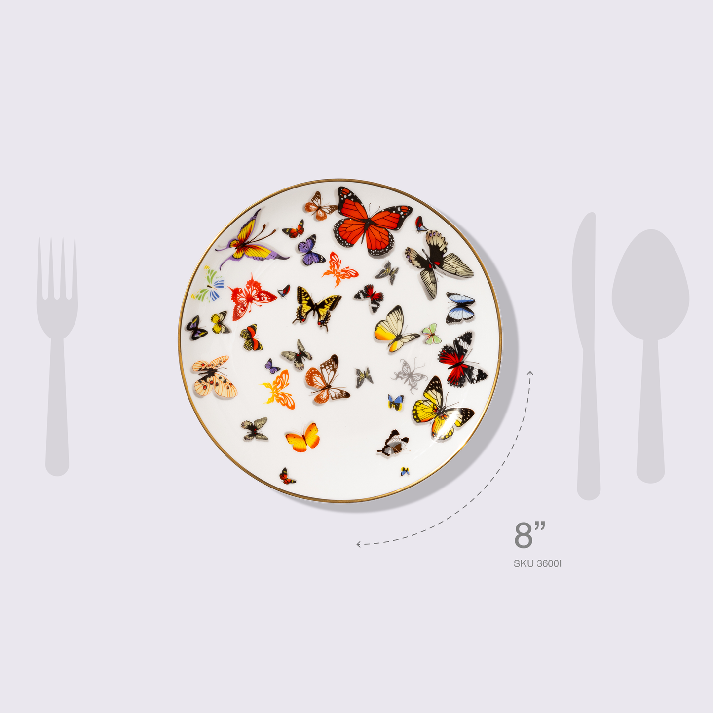 PLATO PARA ENSALADA 8" BOSQUE 6 PIEZAS BABEL