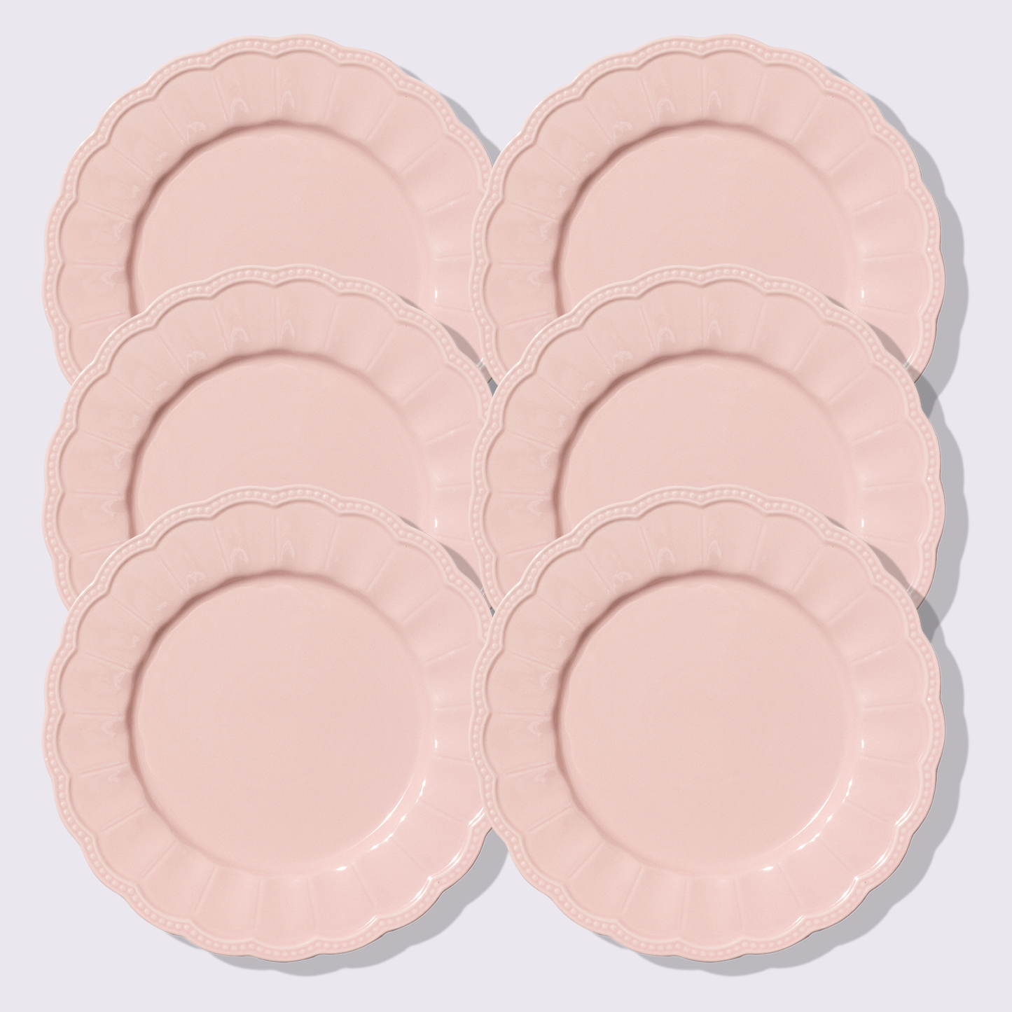 PLATO TRINCHE 13" BRISA COLOR ROSA 6 PIEZAS BABEL