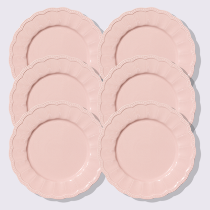 PLATO TRINCHE 13" BRISA COLOR ROSA 6 PIEZAS BABEL