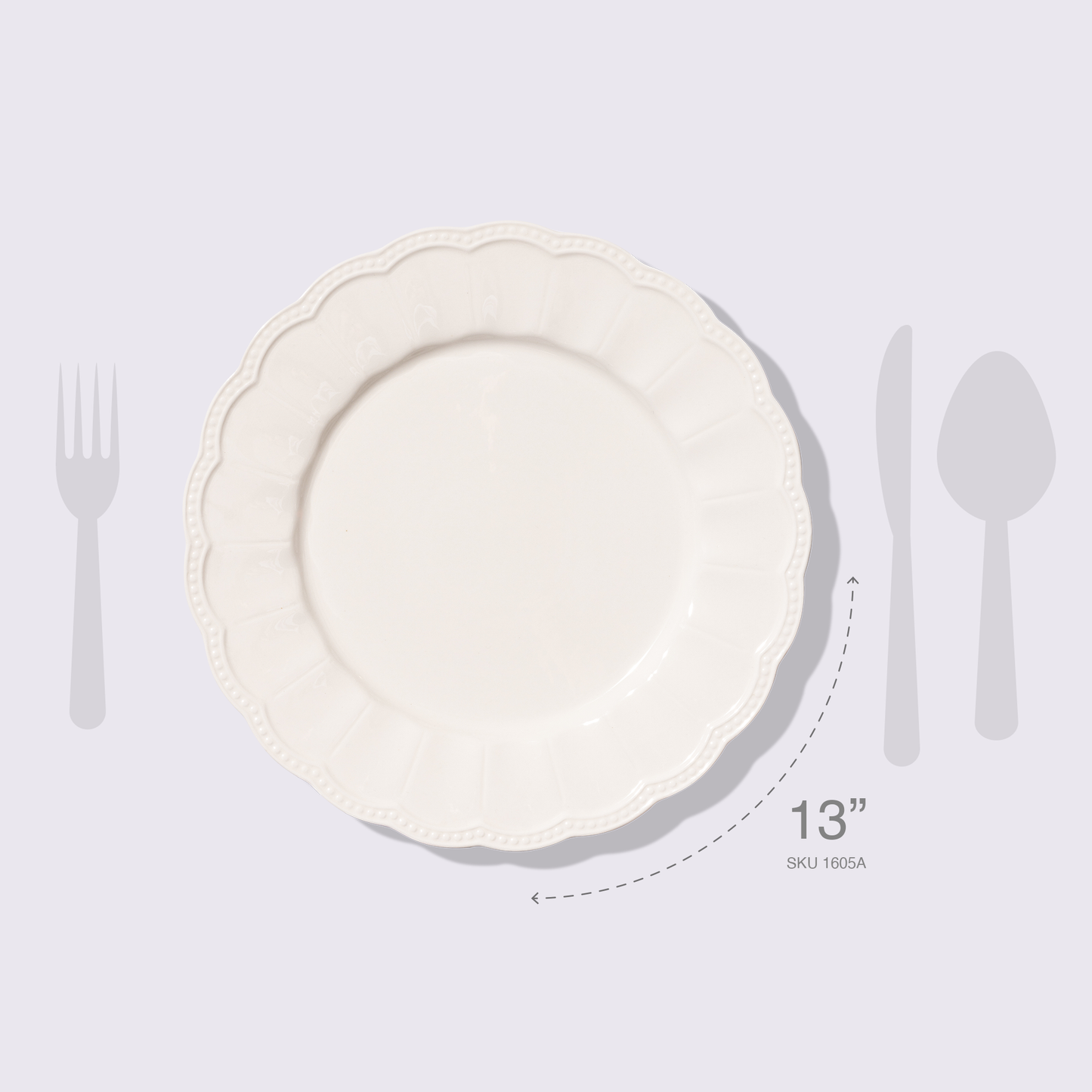 PLATO TRINCHE 13" BRISA COLOR BLANCO 6 PIEZAS BABEL