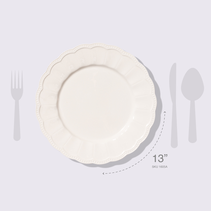 PLATO TRINCHE 13" BRISA COLOR BLANCO 6 PIEZAS BABEL