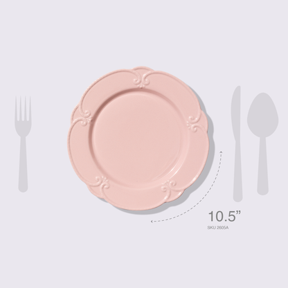 PLATO 10.5" BRISA COLOR ROSA 6 PIEZAS BABEL