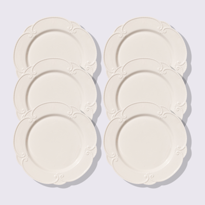 PLATO 10.5" BRISA COLOR BLANCO 6 PIEZAS BABEL