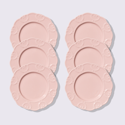 PLATO PARA ENSALADA 8" BRISA COLOR ROSA 6 PIEZAS BABEL