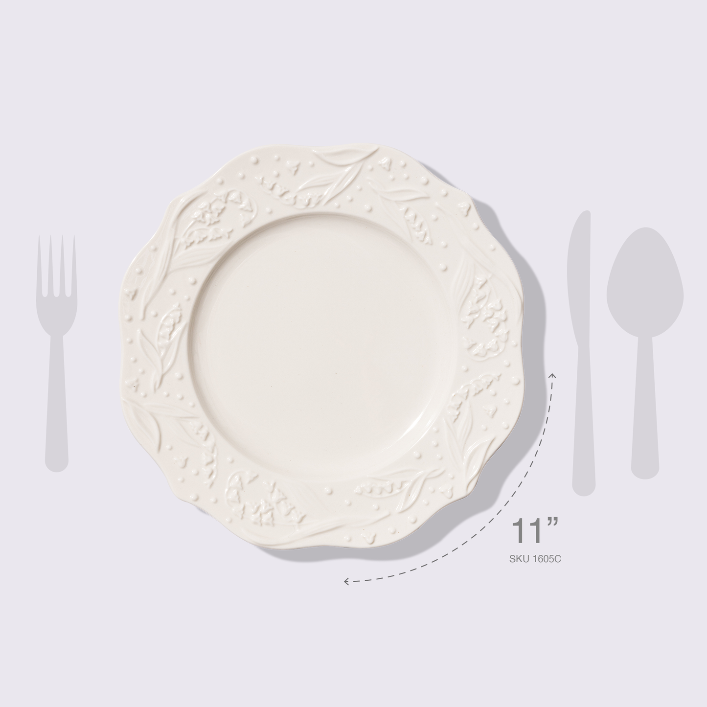 PLATO TRINCHE 11" MARFIL 6 PIEZAS BABEL