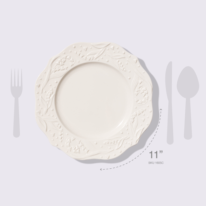 PLATO TRINCHE 11" MARFIL 6 PIEZAS BABEL