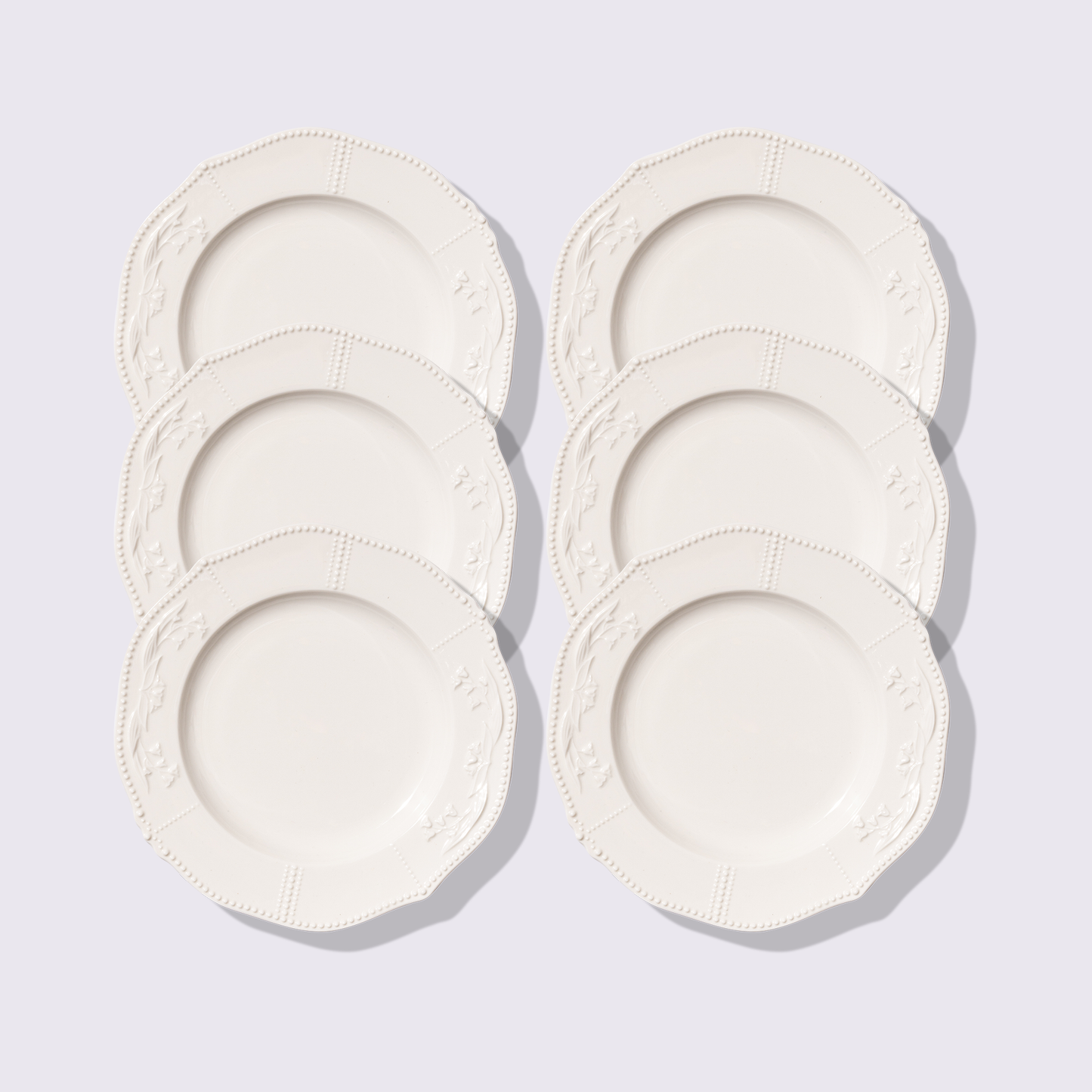 PLATO PARA ENSALADA 9" MARFIL 6 PIEZAS BABEL