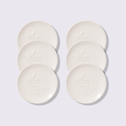 PLATO CHICO 7" MARFIL 6 PIEZAS BABEL