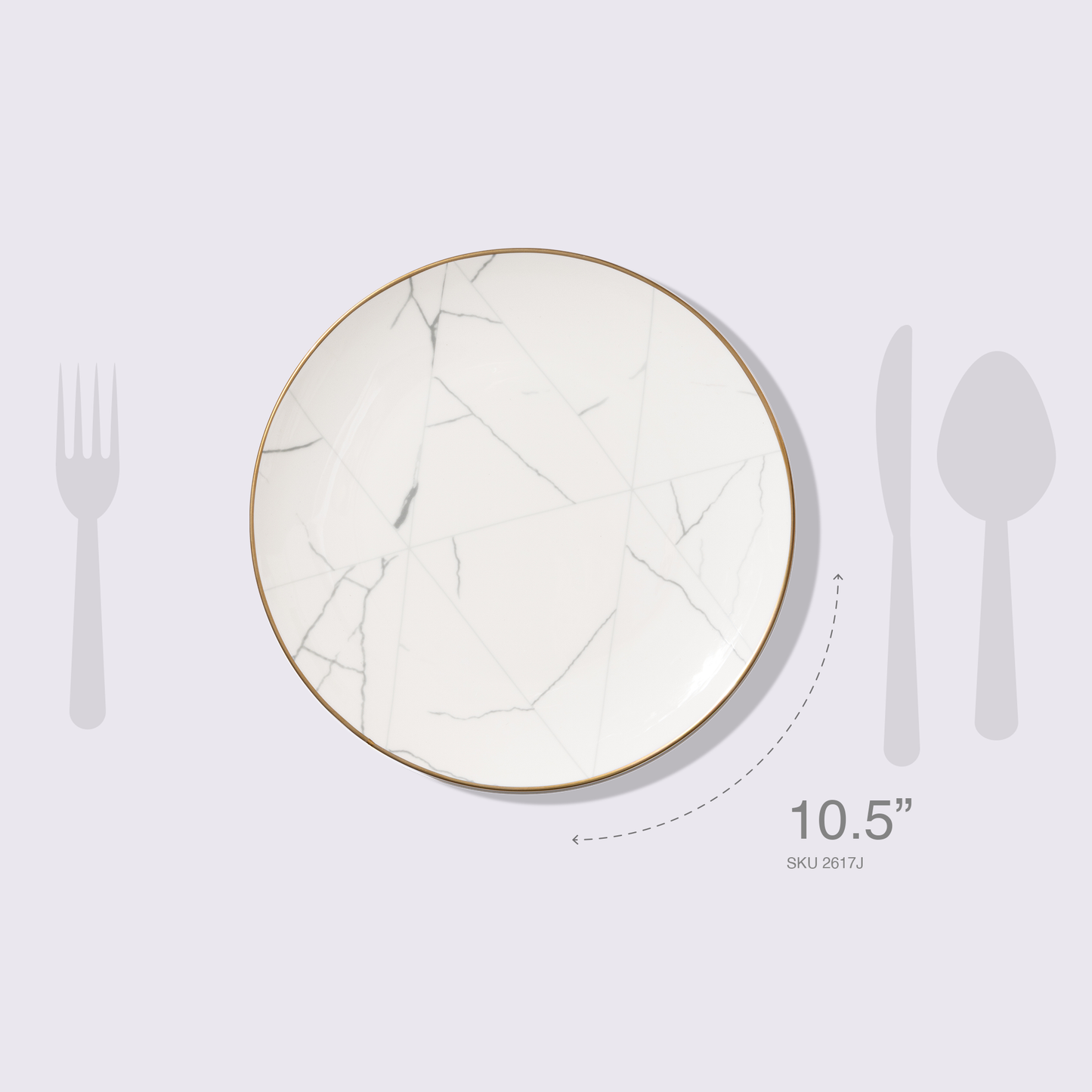 PLATO 10.5" MÁRMOL 6 PIEZAS BABEL