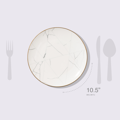 PLATO 10.5" MÁRMOL 6 PIEZAS BABEL