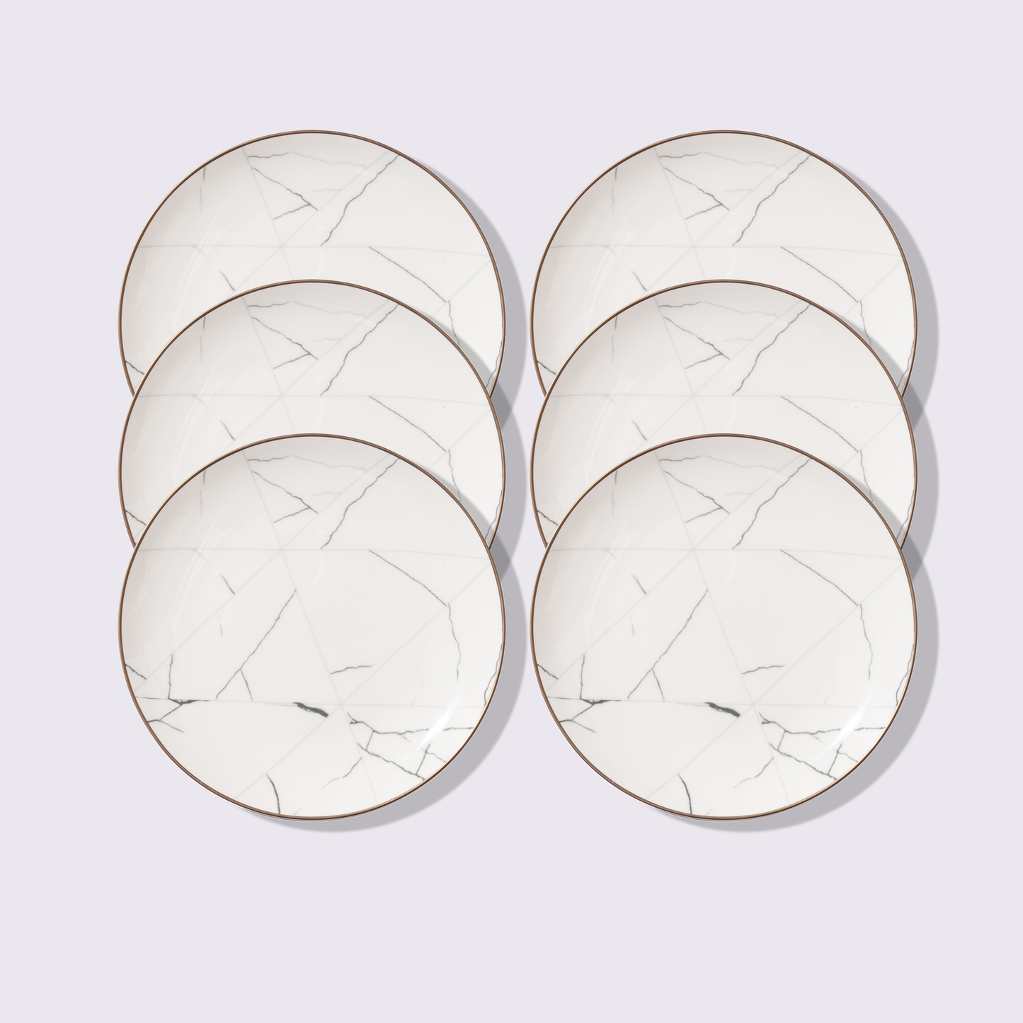 PLATO PARA ENSALADA 8" MÁRMOL 6 PIEZAS BABEL