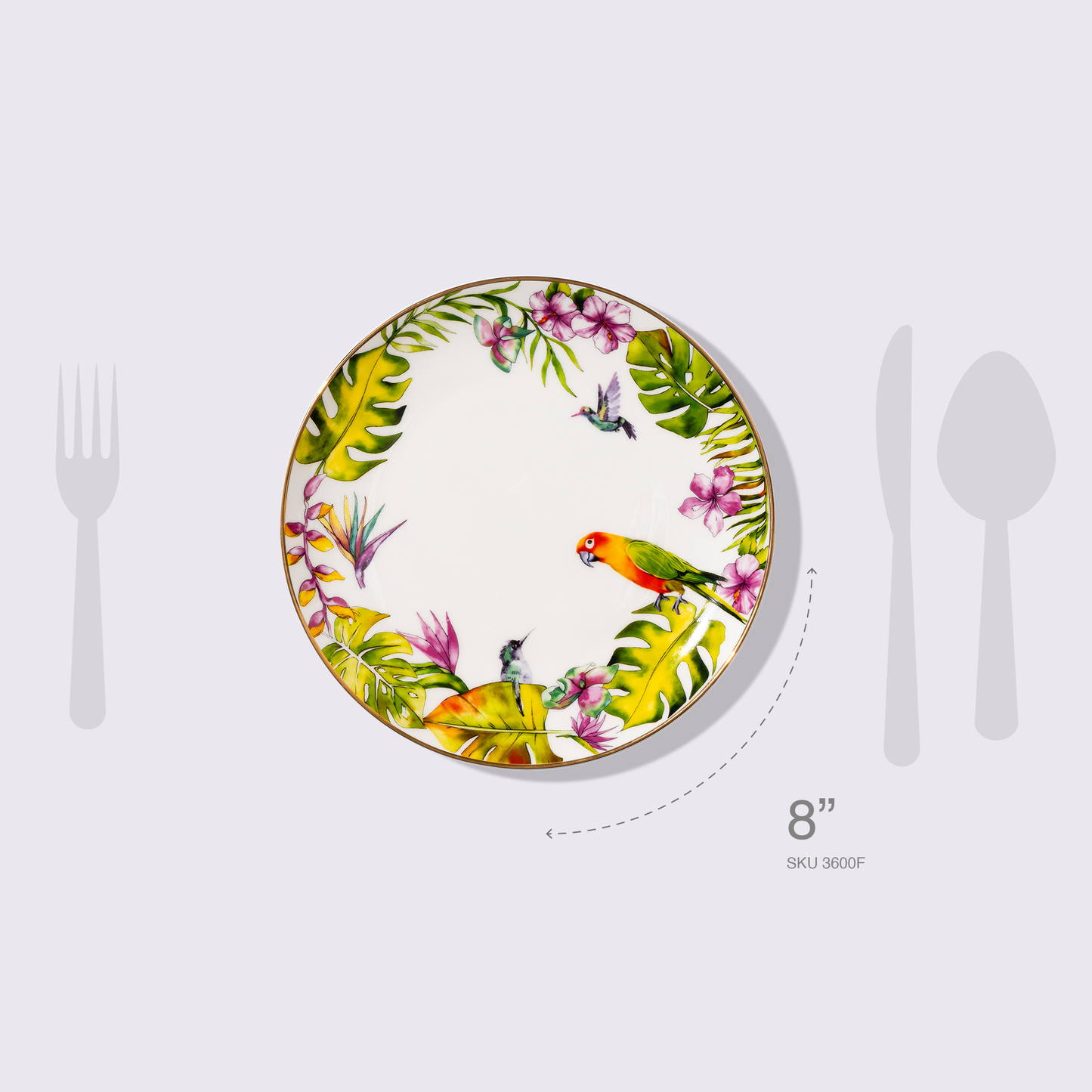 PLATO PARA ENSALADA 8" SELVA 6 PIEZAS BABEL