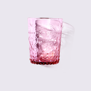 JUEGO DE VASOS DE VIDRIO 6 PIEZAS COLOR ROSA BABEL
